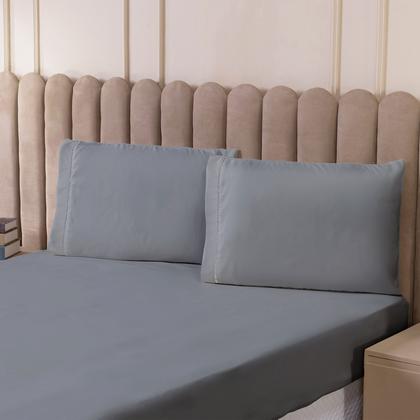 Imagem de Roupa de Cama Casal 400 Fios Micropercal 3 Pçs Jogo de Lençol Extra Macio Toque de Pessego