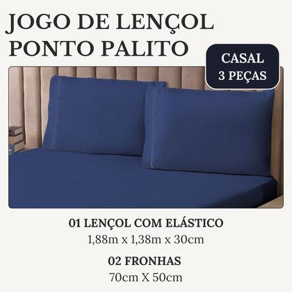 Imagem de Roupa de Cama Casal 400 Fios Micropercal 3 Pçs Jogo de Lençol Extra Macio Toque de Pessego