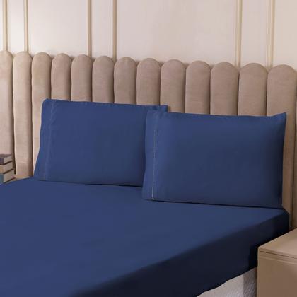 Imagem de Roupa de Cama Casal 400 Fios Micropercal 3 Pçs Jogo de Lençol Extra Macio Toque de Pessego