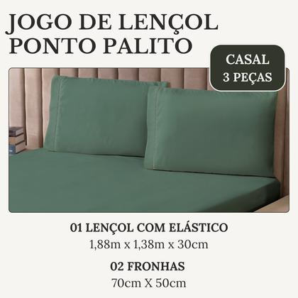 Imagem de Roupa de Cama Casal 400 Fios Micropercal 3 Pçs Jogo de Lençol Extra Macio Toque de Pessego