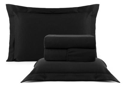 Imagem de Roupa De Cama Kit Lençol 400 Fios King 04 Peças Com Aba