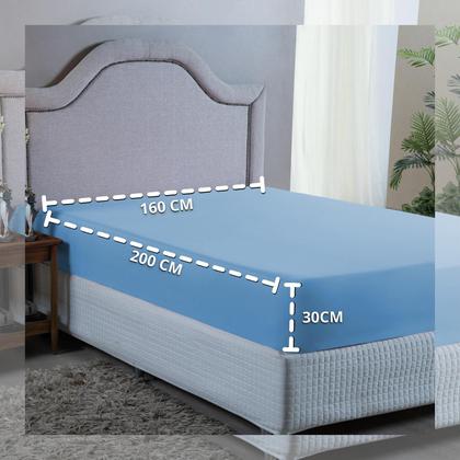 Imagem de Roupa de Cama Queen 400 Fios com Elástico Hotel Pousada Macio Acetinado