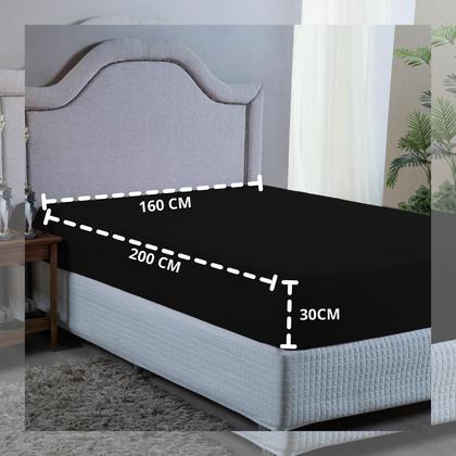 Imagem de Roupa de Cama Queen 400 Fios com Elástico Hotel Pousada Macio Acetinado