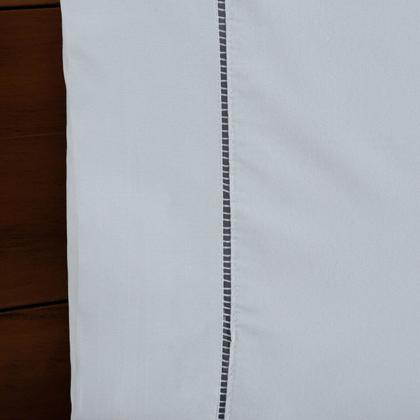 Imagem de Roupa de Cama Solteiro 300 Fios com Ponto Palito 2 peças Lençol 100% Algodão