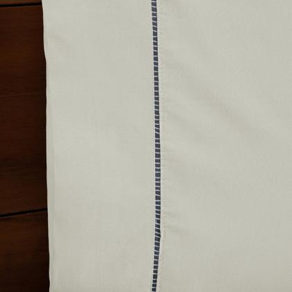 Imagem de Roupa de Cama Solteiro 300 Fios com Ponto Palito 2 peças Lençol 100% Algodão