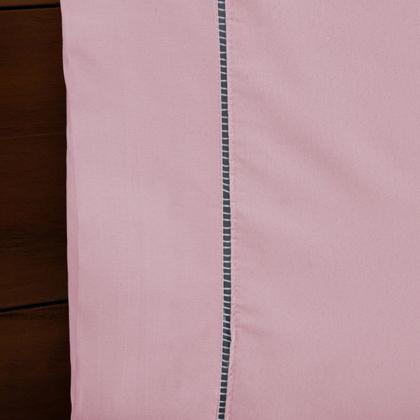 Imagem de Roupa de Cama Solteiro 300 Fios com Ponto Palito 2 peças Lençol 100% Algodão