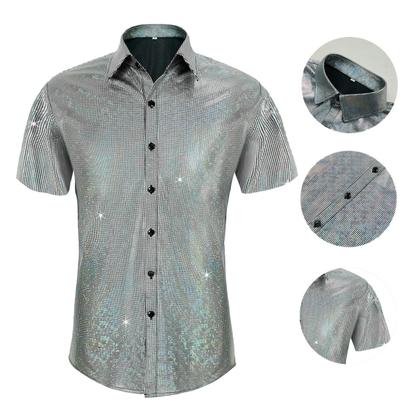 Imagem de Roupa de fantasia BONGZUO 70s Disco para homens com calça de sino