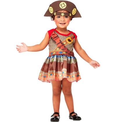 Imagem de Roupa de Festa Junina Bebe Menina Fantasia Cangaceira Vestido Caipira 3 a 18 meses