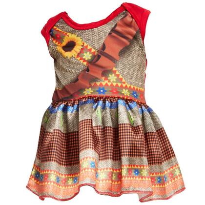 Imagem de Roupa de Festa Junina Bebe Menina Fantasia Cangaceira Vestido Caipira 3 a 18 meses