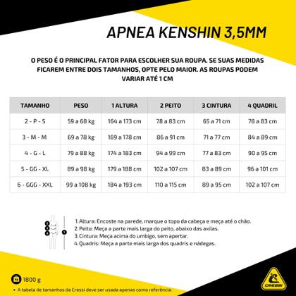 Imagem de Roupa de Neoprene para Mergulho Cressi Apnea Kenshin Camo 3.5mm