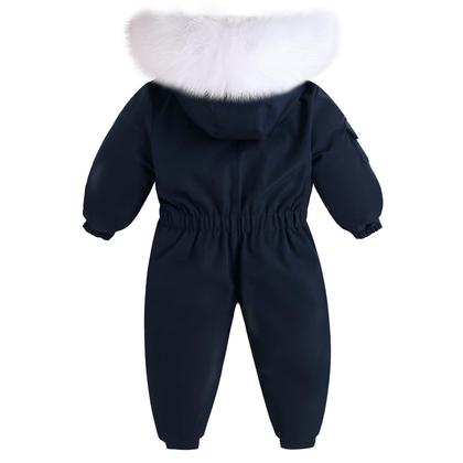 Imagem de Roupa de neve para bebês IBOBOOM, roupa de neve infantil, casaco de inverno, trenó de esqui, jaqueta acolchoada 1-4T