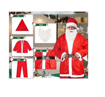 Imagem de Roupa De Papai Noel tam XG + Luva + sacola+ Barba + cinto