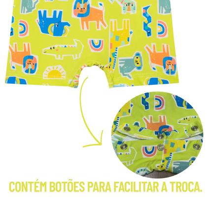 Imagem de Roupa de Praia Bebê com Proteção Uv50 kit com Baldinho de Areia Menina Menino