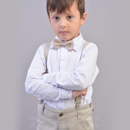 Imagem de Roupa Infantil Camisa Social Calça Menino Batizado Festa - Miguelito Moda Infantil