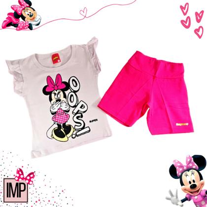 Imagem de Roupa Infantil Conjunto Camisa e Shorts Disney Minnie 446 Menina tam 1 ao 8