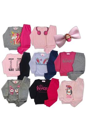 Imagem de Roupa Infantil Inverno Moletom Feminino Bebê Lote 8 Peças