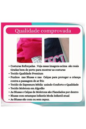 Imagem de Roupa Infantil Inverno Moletom Feminino Bebê Lote 8 Peças