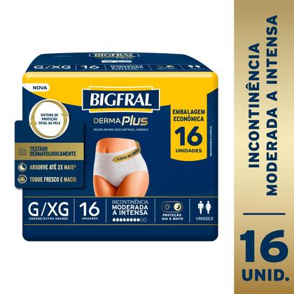 Imagem de Roupa Íntima Bigfral Pants Derma Plus G/EX com 16un