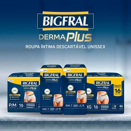 Imagem de Roupa Íntima DermaPlus Incontinência Moderada a Intensa P/M Bigfral 16 Unidades