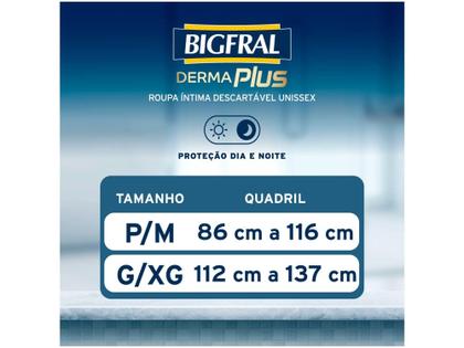 Imagem de Roupa Íntima Descartável Bigfral Derma Plus P/M - 7 Unidades