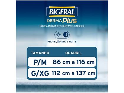 Imagem de Roupa Íntima Descartável Bigfral Derma Plus P/M