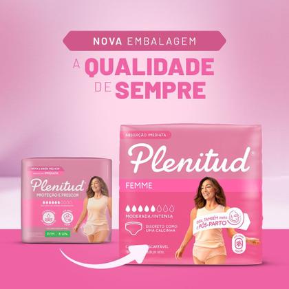 Imagem de Roupa Íntima Descartável Plenitud Femme G/XG 16 Unidades