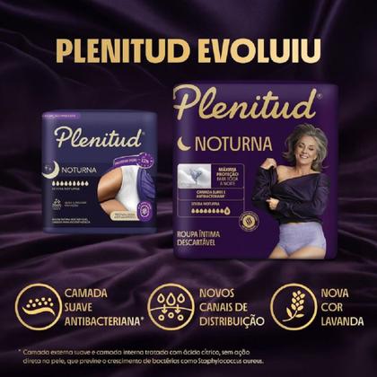 Imagem de Roupa Íntima Descartável Plenitud Noturna Máxima Absorção P/M 24 Unidades