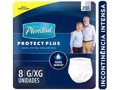 Imagem de Roupa Íntima Descartável Tam. G/XG - Plenitud Protect Plus 8 Unidades