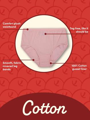 Imagem de Roupa íntima feminina de algodão Eversoft Fruit of the Loom, corte alto