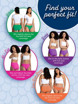 Imagem de Roupa íntima feminina de algodão Eversoft Fruit of the Loom preta