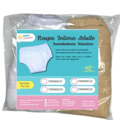 Imagem de Roupa Íntima Geriátrica Plus Size Segura Escape Urina 2un BB