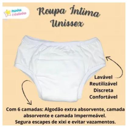 Imagem de Roupa Íntima Geriátrica Plus Size Segura Escape Urina 2un BC