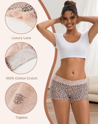 Imagem de Roupa íntima masculina INNERSY para mulheres de algodão, pacote com 3