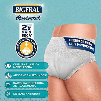 Imagem de Roupa Íntima Moviment Bigfral Unissex Tam P/M 16 unidades