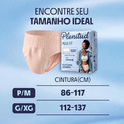 Imagem de Roupa Íntima para Mulheres Plenitud Protect Plus Fit G/XG 24 Unidades