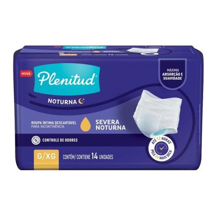 Imagem de Roupa Íntima Plenitud Noturna G/XG - 2 Pacotes com 14 Fraldas - Total 28 Tiras