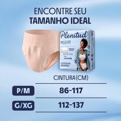 Imagem de Roupa Íntima Plenitud Plus Fit Tamanho G/XG 32 Unidades Descartáveis Leve Mais por Menos