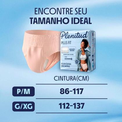 Imagem de Roupa Íntima Plenitud Plus Fit Tamanho G/XG com 24 Unidades Leve Mais Por Menos