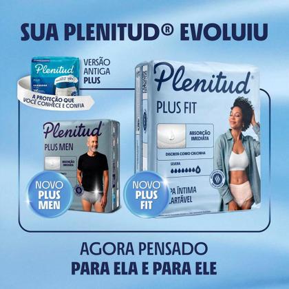 Imagem de Roupa Íntima Plenitud Plus Fit Tamanho G/XG com 24 Unidades Leve Mais Por Menos