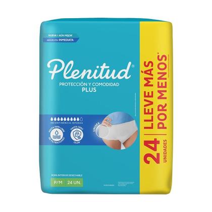 Imagem de Roupa Íntima Plenitud Plus Tamanho P/M - 2 Pacotes com 24 Tiras - Total 48 Tiras