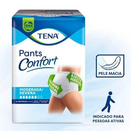 Imagem de Roupa Íntima Tena Pants Confort P/M - 3 Pacotes com 32 Fraldas - Total 96 Tiras