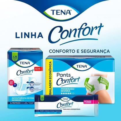 Imagem de Roupa Íntima Tena Pants Confort P/M - 3 Pacotes com 32 Fraldas - Total 96 Tiras