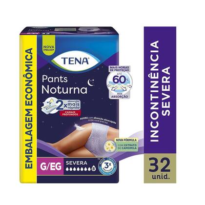 Imagem de Roupa Íntima Tena Pants Noturna G/EG Embalagem Econômica 32 unidades