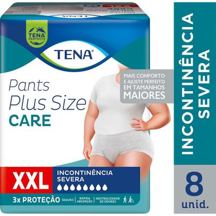 Imagem de Roupa Íntima Tena Pants Plus Size Care XXL com 8 Unidades