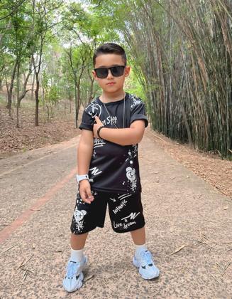 Imagem de Roupa Menino Infantil Camisa Bermuda Conjunto Masculino