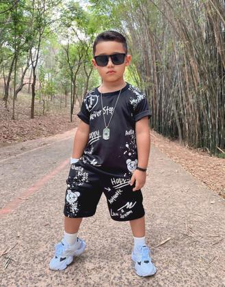Imagem de Roupa Menino Infantil Camisa Bermuda Conjunto Masculino