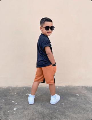 Imagem de Roupa Menino Infantil Camisa Bermuda Conjunto Masculino