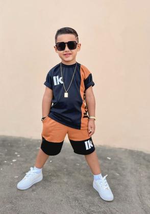 Imagem de Roupa Menino Infantil Camisa Bermuda Conjunto Masculino
