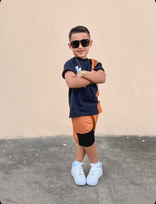 Imagem de Roupa Menino Infantil Camisa Bermuda Conjunto Masculino