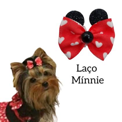 Imagem de Roupa para Cachorro Coleira Vestido Minnie + Laço